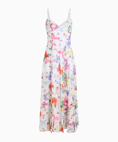 Butterfly print maxi dress