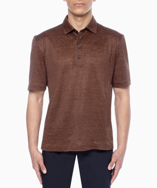 Short sleeve polo with classic collar