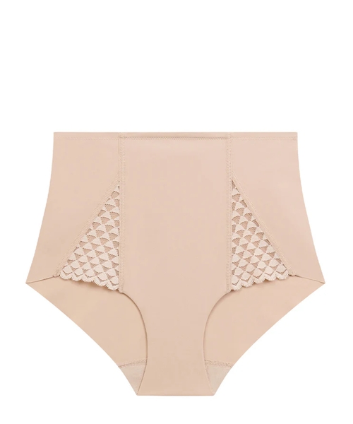 Beige high-waist briefs