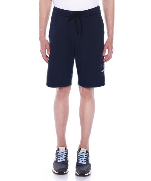 Elastic waist shorts with logo detail