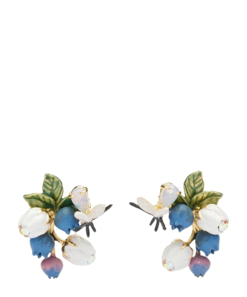 Earrings with flowers detail