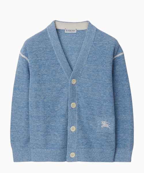 Cardigan with logo embroidery and button fastening