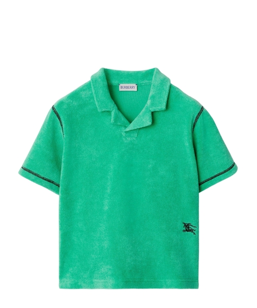 Textured polo with logo embroidery