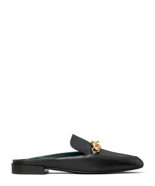Backless loafer with logo detail