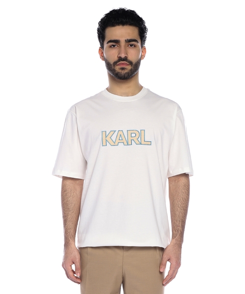 KARL loqosu ilə T-shirt