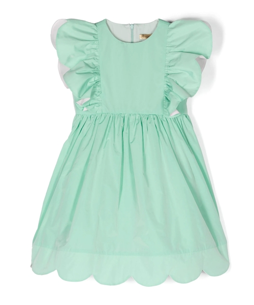 Round neck dress with short sleeves