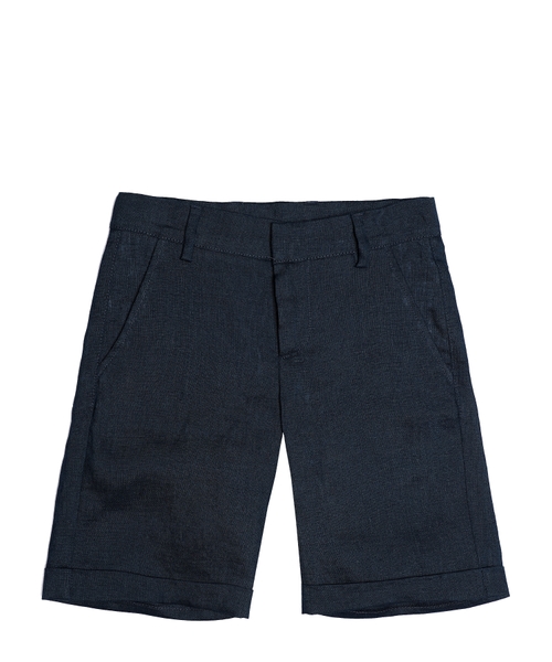 Straight-fit linen shorts