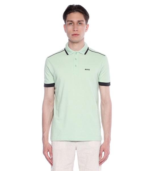 Поло с короткими рукавами и классическим воротником