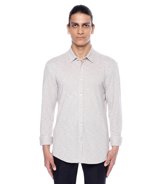 Long sleeve shirt with classic collar