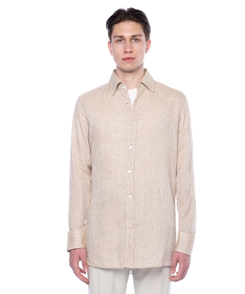 Long sleeve shirt with classic collar