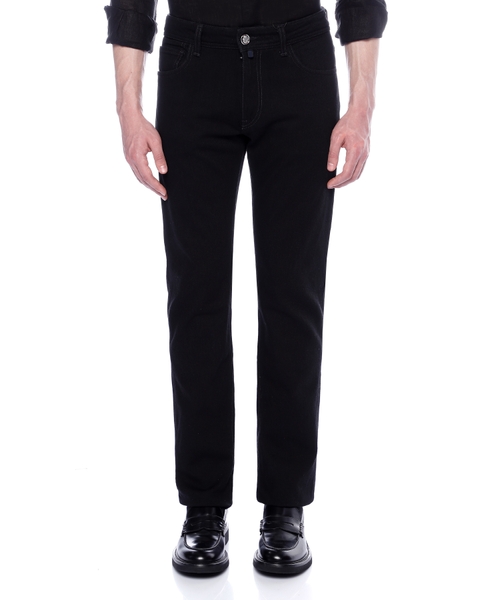 Jeans with logo applique