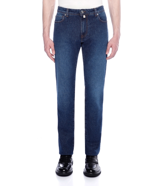 Jeans with logo embroidery