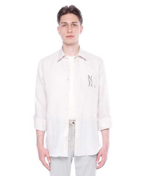 Рубашка с вышитым логотипом