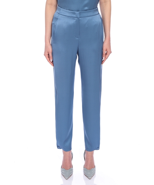 High-waist straight-fit trousers