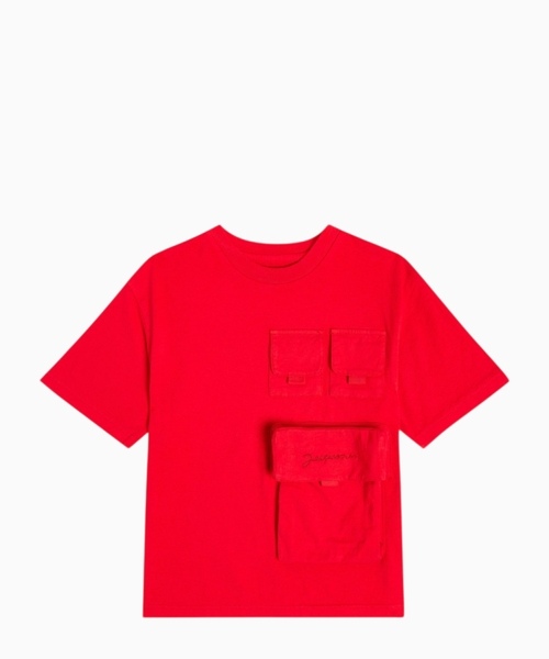 Cotton T-shirt with front pockets