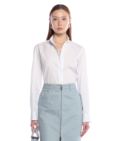 Хлопковая рубашка прямого кроя