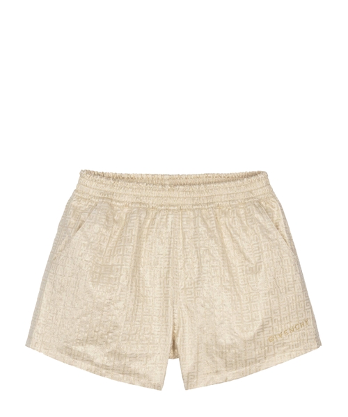 Elastic waist shorts with logo