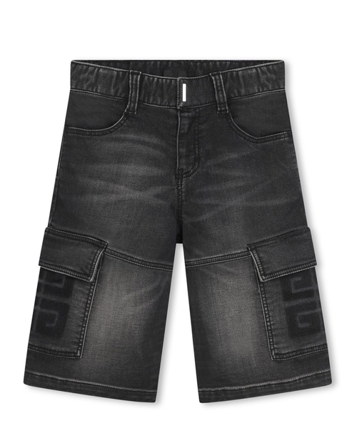 Cargo shorts with logo print