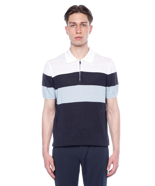 Zip-up polo shirt