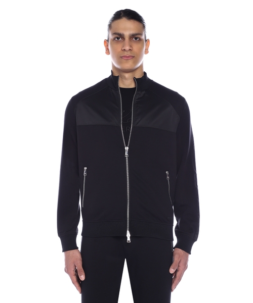 Long sleeve cardigan with zip fastening