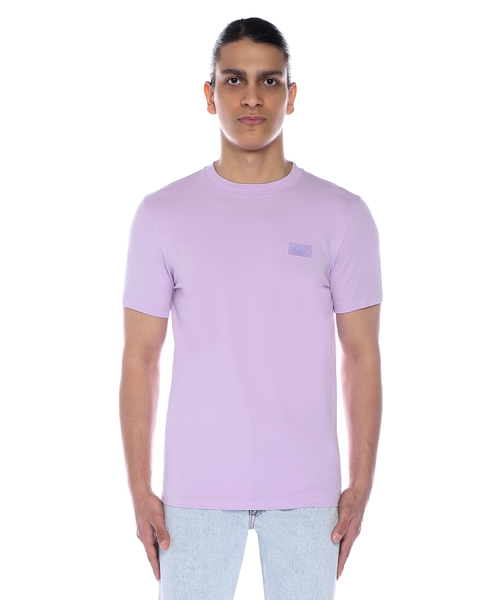 Хлопковая футболка с аппликацией логотипа