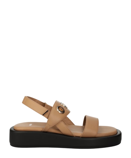 Scarlet leather sandals