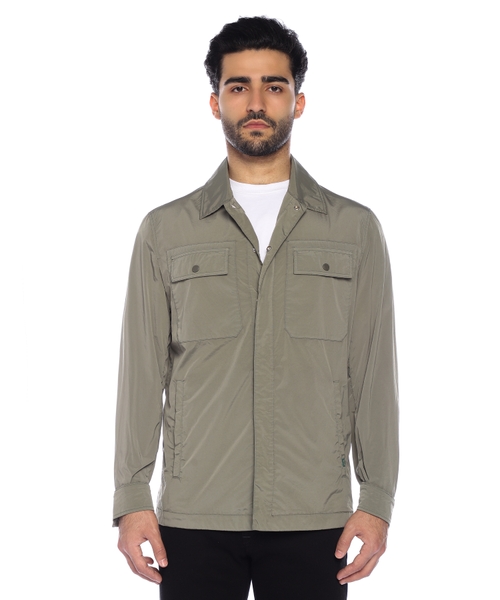 Long sleeve jacket with button fastening