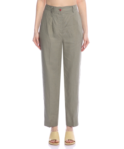 Straight-fit linen trousers