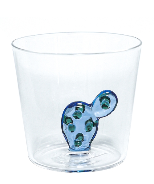 Glass with cactus figure