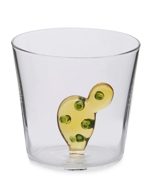 Glass with cactus figure