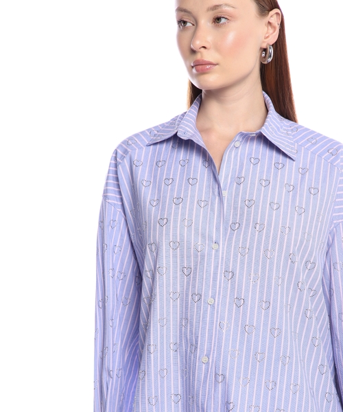 シャツ IONSEOUL Lizette Striped Denim Shirt FRAME Striped cotton-poplin shirt | THE OUTNET