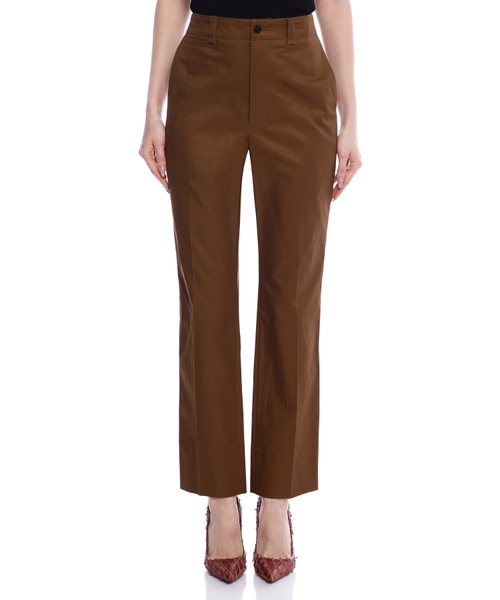 Straight-fit cotton pants