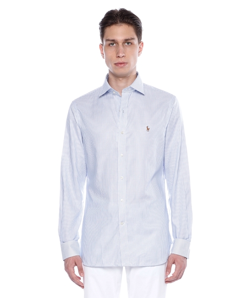 Logo embroidered cotton shirt
