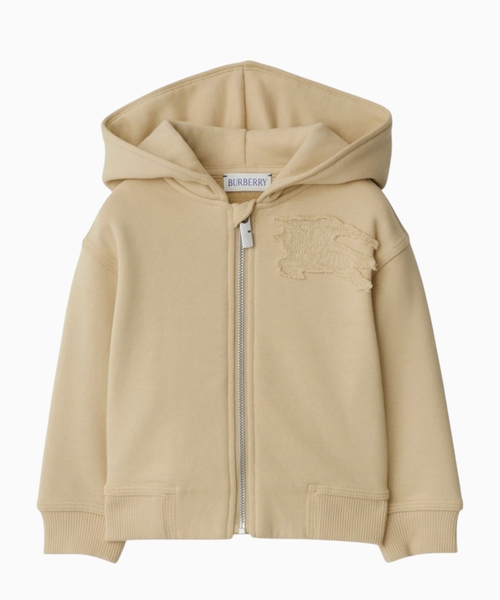 Long sleeve hoodie with zip fastening