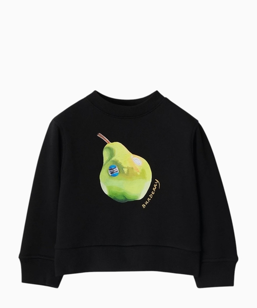 Pear-print cotton sweatshirt