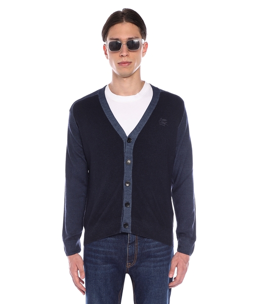 Cardigan with logo embroidery