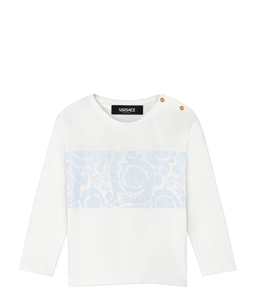 Printed long-sleeve cotton T-shirt