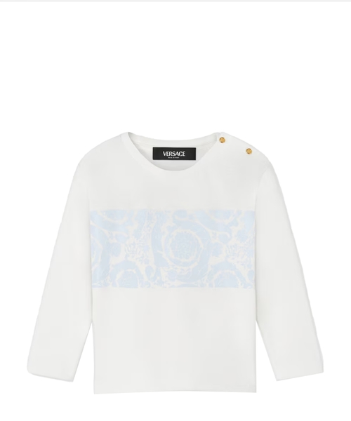Printed long-sleeve cotton T-shirt