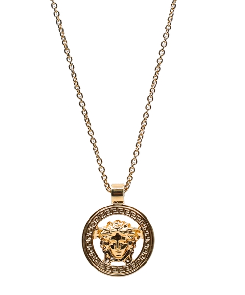 【VERSACE】 Medusa crystal-embellished charm necklace Versace La Medusa crystal-embellished Necklace | Gold | FARFETCH