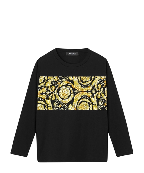 Printli uzunqol pambıq T-shirt