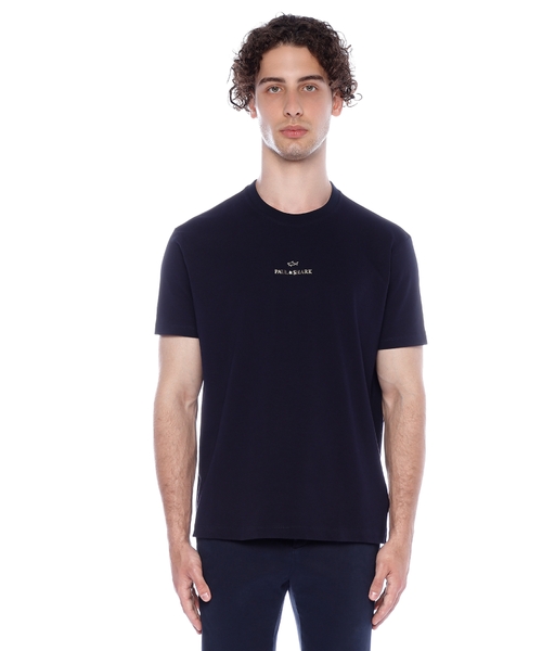 Dairəvi yaxa ilə qısaqol T-shirt