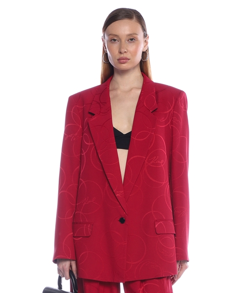 Пиджак прямого кроя с узорами