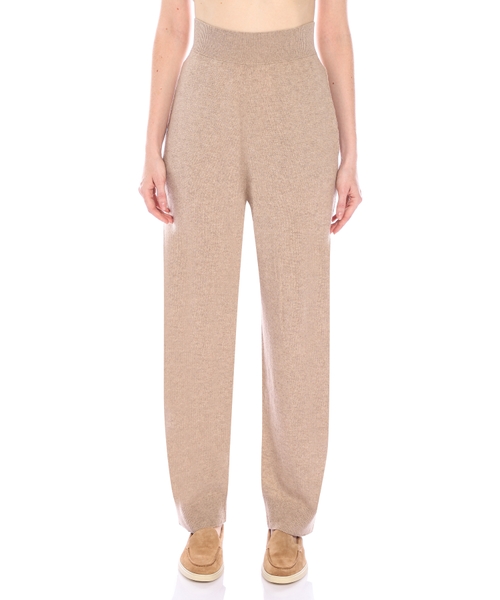 パンツ STELLA MCCARTNEY Knitted pants Beige 6K06933S2513 Elastic waisted straight-fit pants | Emporium