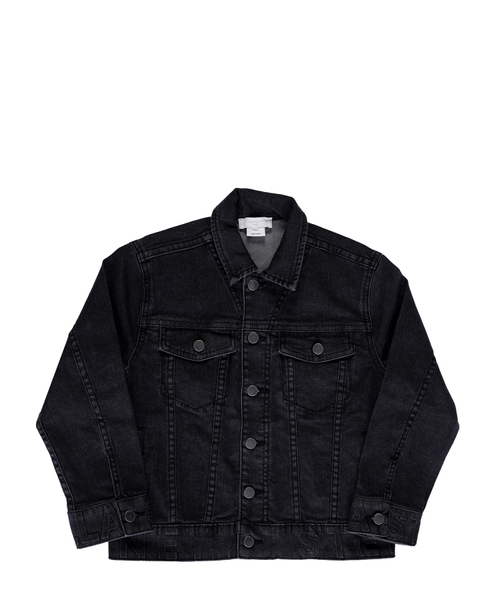 Printed logo denim jacket