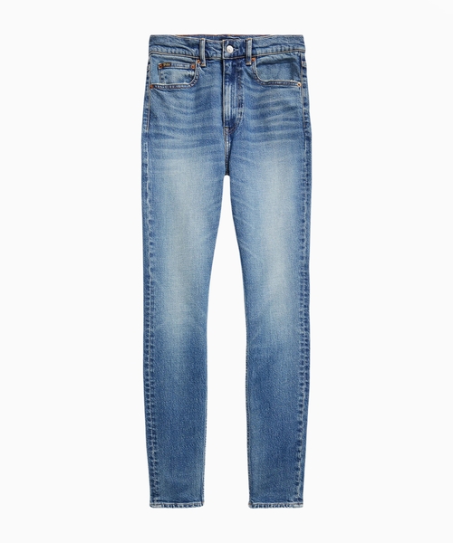High-waist slim-fit jeans