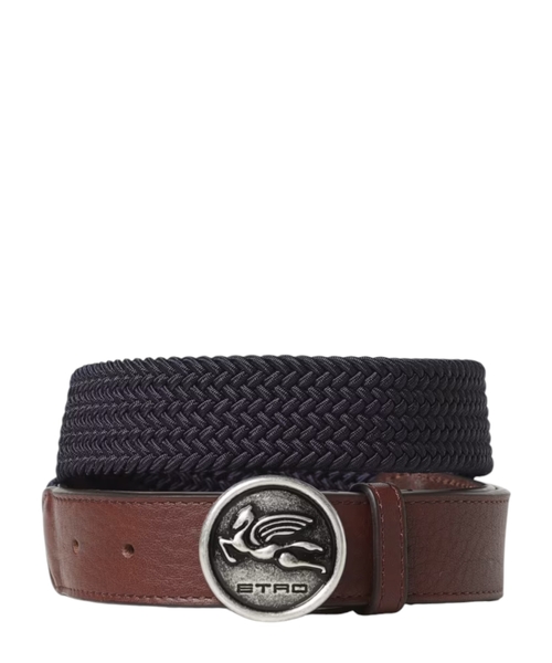 Leather and fabric belt