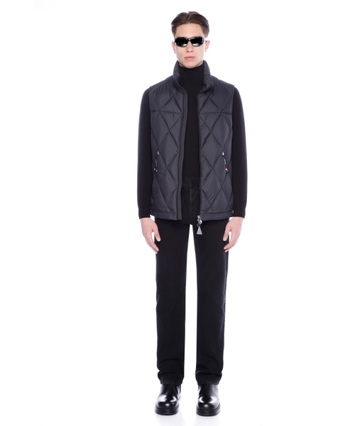 L'Appartement【2023SS 美品】Ventile W Vest 紺 Quilted design sleeveless vest | Emporium