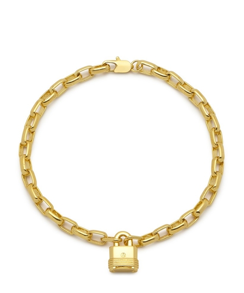 Lock detail gold-tone bracelet