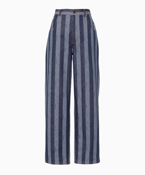 Pequin denim trousers