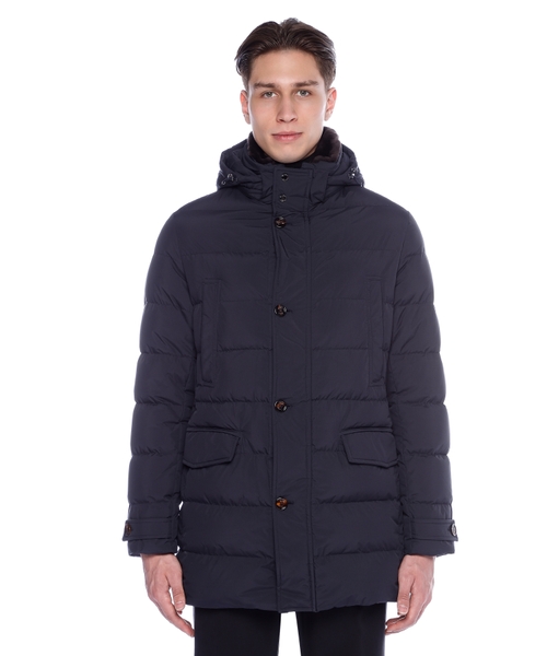 Long sleeve quilted jacket with hood
